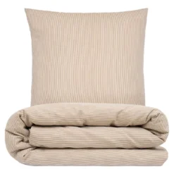 Baby sengesæt 70x100 cm - Nano krepp - taupe - Luna Denmark