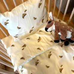 Baby sengetøj 70x100 - bomuldssatin - Croissant - Luna Denmark