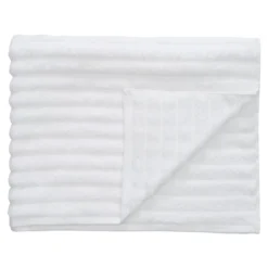 Bambus badelagen 100x150 cm - Zero twist - hvid - Prima