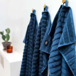 Bambus håndklæde 50x100 cm - Zero twist - blå - Prima