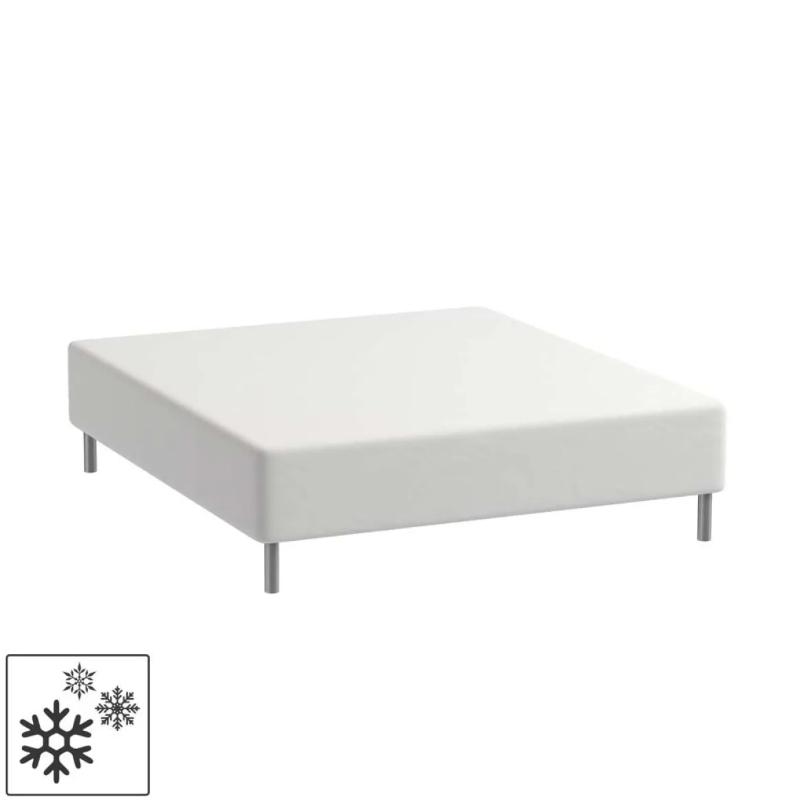 Boxlagen 140x200 cm - bomuld - Cool feel - hvid - Luna Denmark