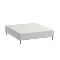 Boxlagen 180x200 cm - bomuldssatin - Soft feel - hvid - Luna Denmark
