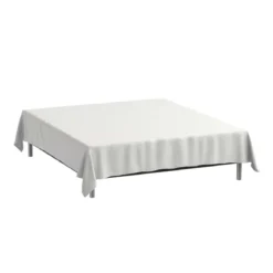 Glat lagen 240x260 cm - bomuldsflonel - Soft finish - hvid - Luna Denmark