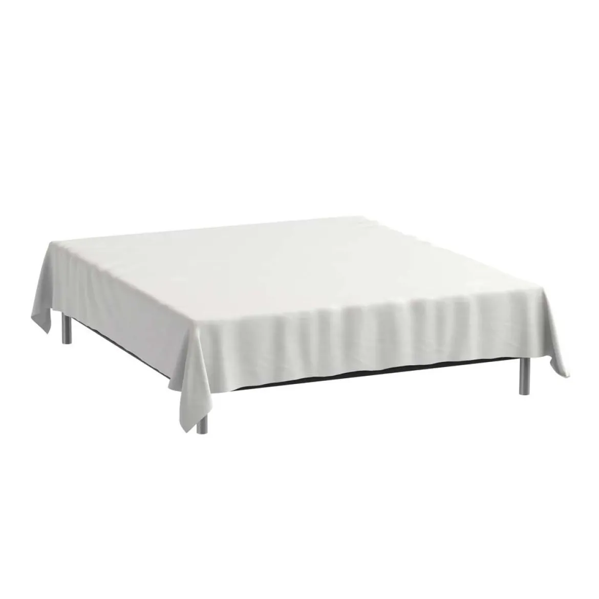 Glat lagen 150x250 cm - bomuldssatin - Soft finish - hvid - Luna Denmark