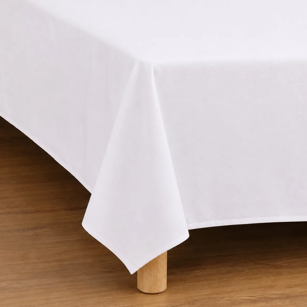 Glat lagen 240x260 cm - bomuldssatin - Soft finish - hvid - Luna Denmark