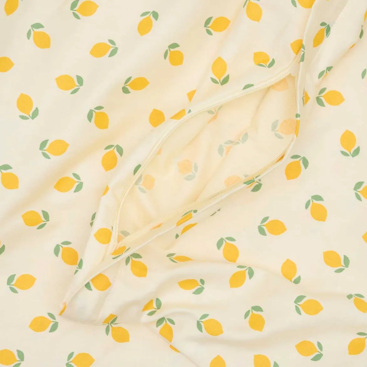 Junior sengesæt - 100x140 cm - bomuldssatin - Lemon - Luna Denmark