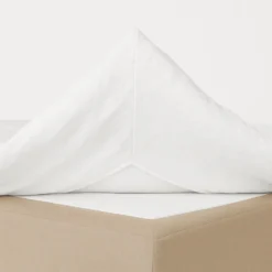 Kuvertlagen 100x200 cm - bomuldssatin - hvid - ProSleep