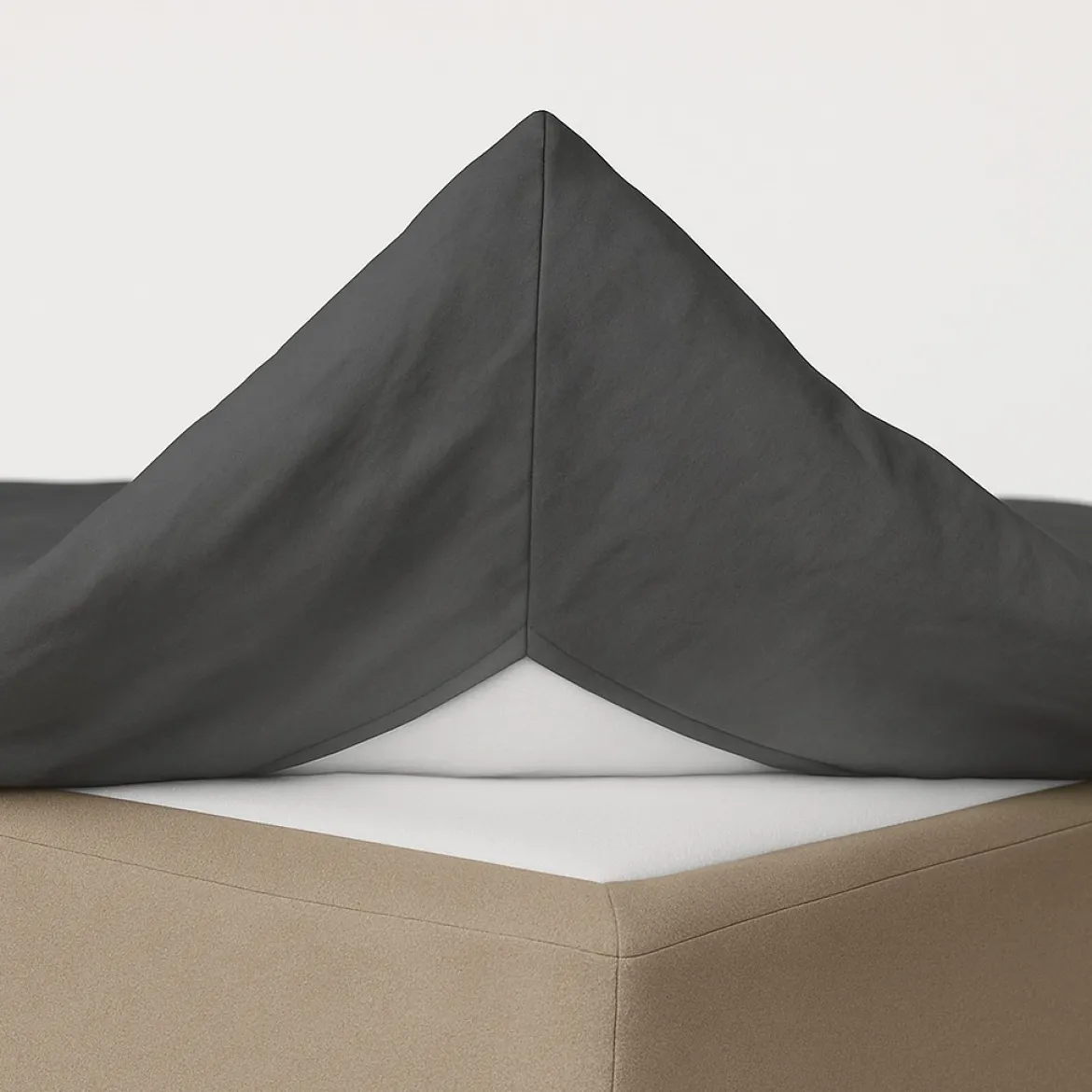 Kuvertlagen 100x200 cm - bomuldssatin - Soft feel - anthrazite - ProSleep