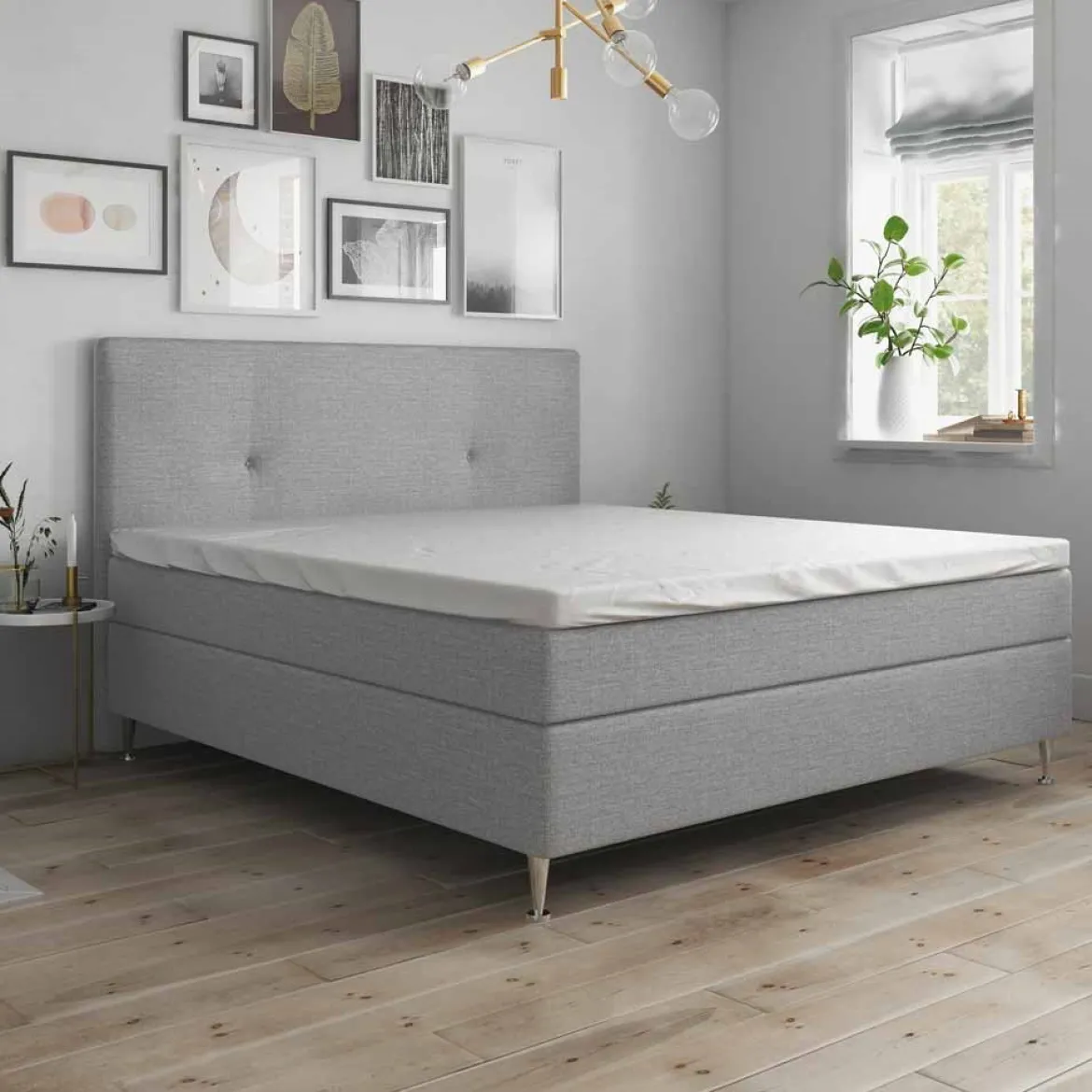 Kuvertlagen 160x200 cm - bomuldssatin - Soft feel - hvid - Luna Denmark