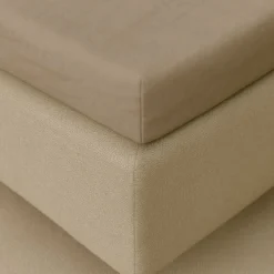 Kuvertlagen 160x200 cm - bomuldssatin - Soft feel - taupe - Luna Denmark