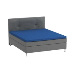 Kuvertlagen 160x200 cm - økologisk bomuldssatin - Soft feel - blå - ProSleep