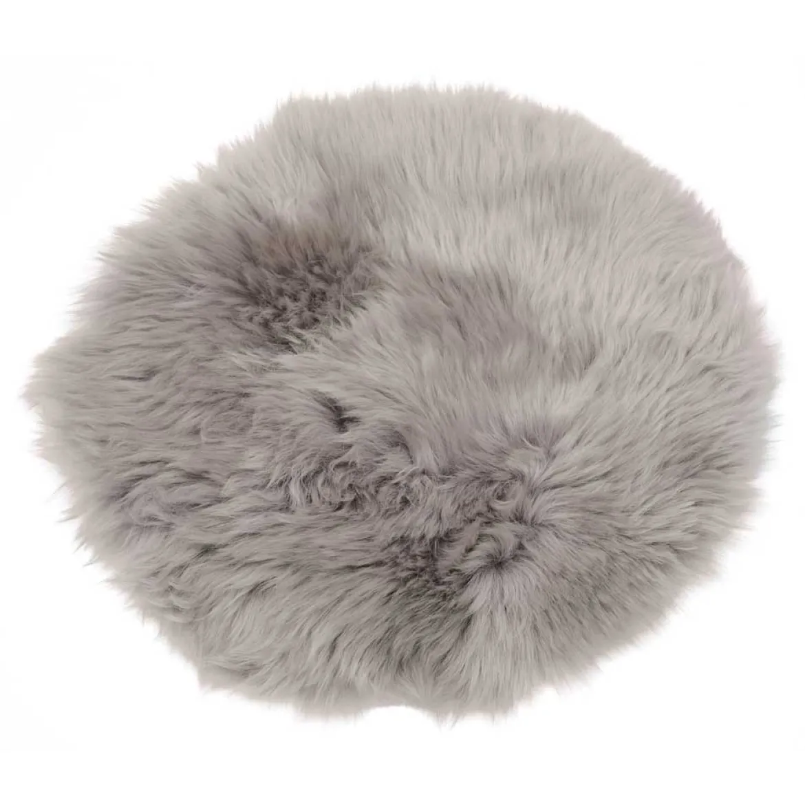 Lammeskind siddehynde Ø34 cm - Ægte lammeskind - grå - Norø