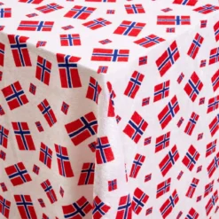 Nervøs velour dug - Norske flag - Dug til fødselsdag og fest