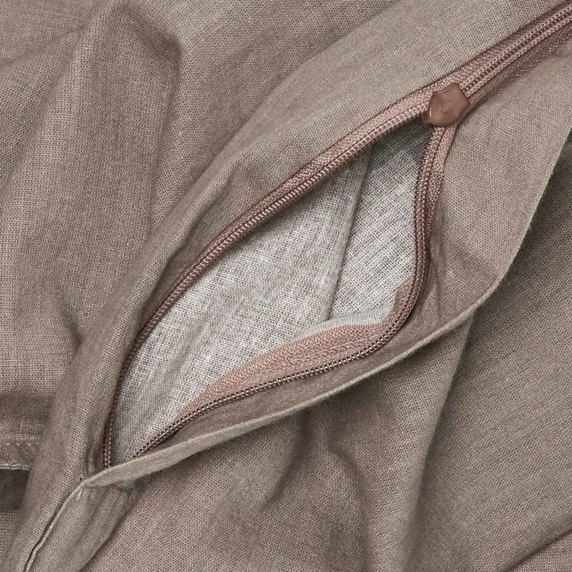 Pudebetræk 50x60 cm - stonewash - taupe - Luna Denmark