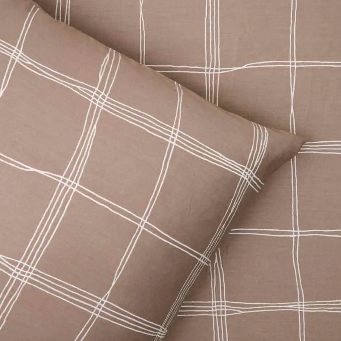 Sengesæt 140x220 cm - bomuldssatin - Sofus - taupe - Luna Denmark