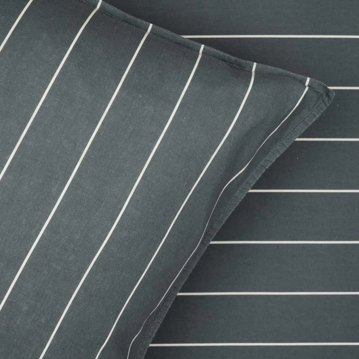 Sengesæt 200x220 cm - stonewash - Egil - grå - Luna Denmark