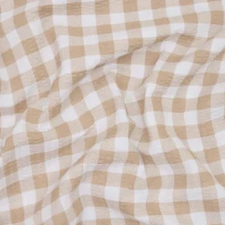 Sengetøj 240x220 cm - bæk og bølge - Check - mokka - Luna Denmark