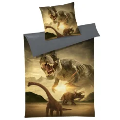 Sengetøj 140x200 cm - bomuld - Dinosaur - Luna Denmark
