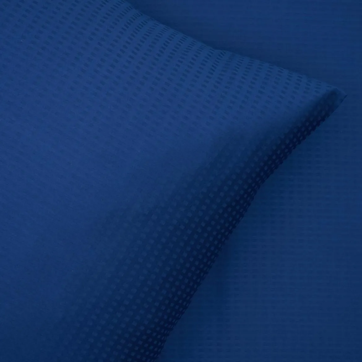 Sengetøj 200x220 cm - bomuldssatin - Blocks - mørk blå - Prima