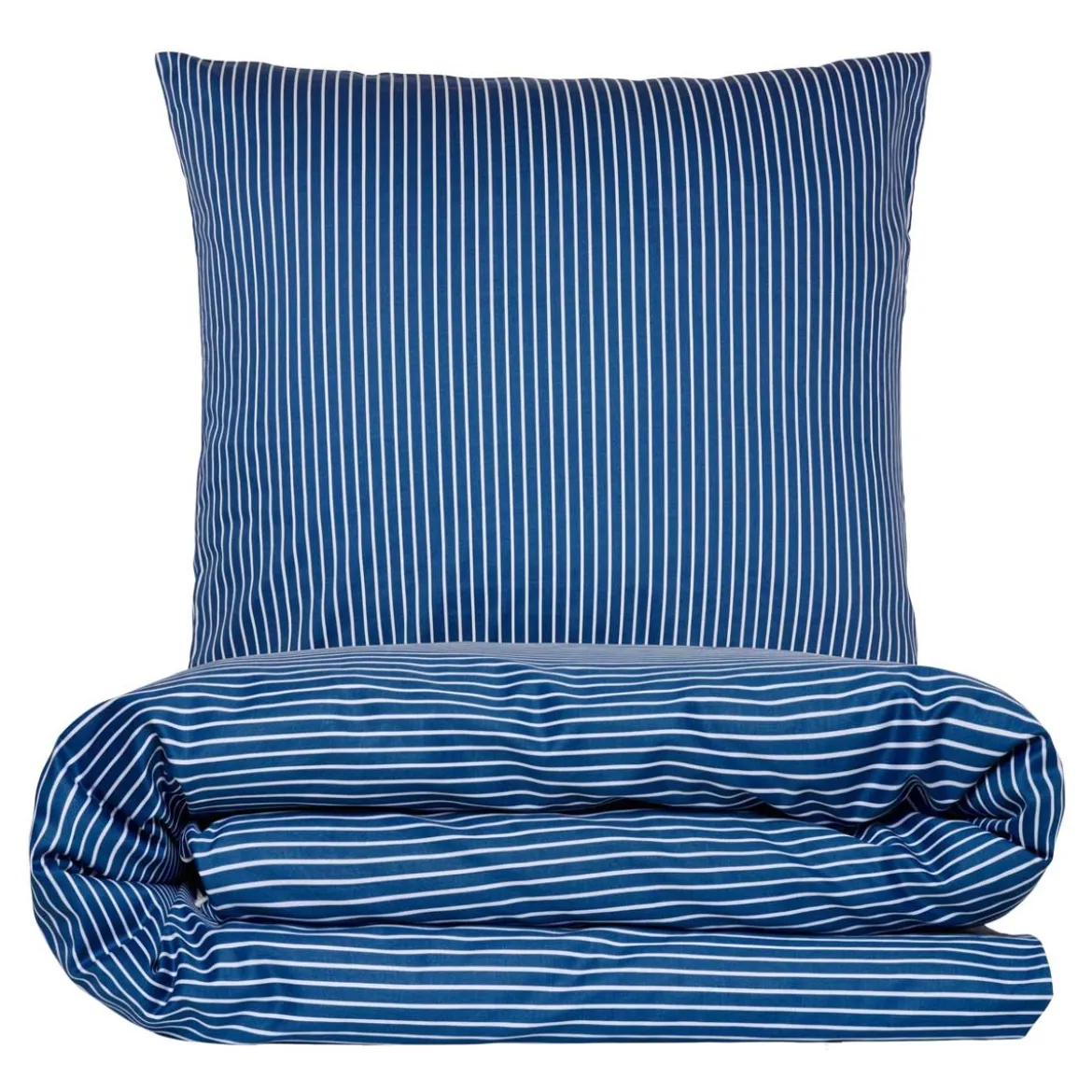 Sengetøj 240x220 cm - bomuldssatin - Blokhus - marineblå - Luna Denmark