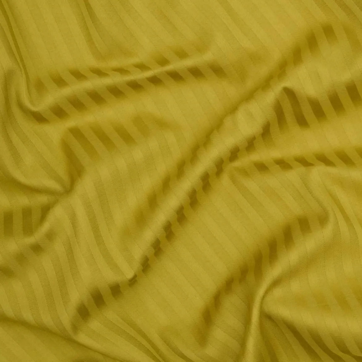 Sengetøj 140x220 cm - bomuldssatin - Smal stribet - lime - Prima