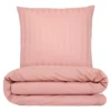 Sengetøj 140x220 cm - premium bomuld - Satin stribet - rosa - Luna Denmark