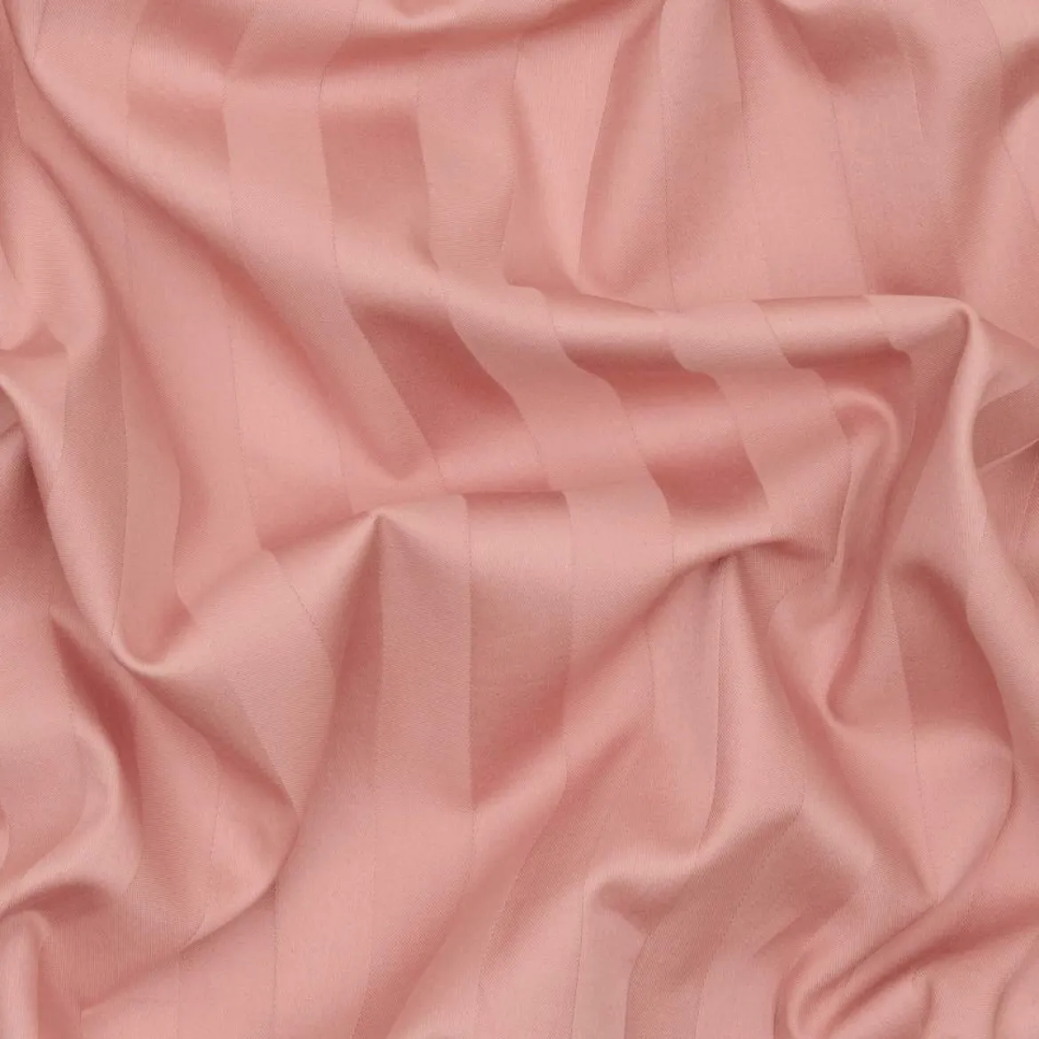 Sengetøj 140x220 cm - premium bomuld - Satin stribet - rosa - Luna Denmark