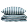 Sengetøj 140x200 / 50x70 cm - Kalle - blue Stripe - Luna Denmark