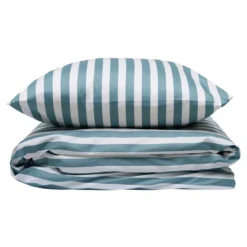Sengetøj 135x200 / 80x80 cm - Kalle - blue stripe - Luna Denmark