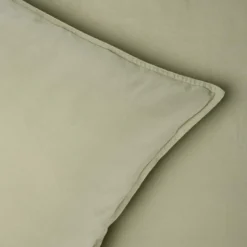 Sengetøj 150x210 / 50x60 cm - stonewash - lys grøn - Luna Denmark