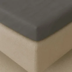 Splitlagen - H lagen 210x210 cm - premium bomuldssatin - antracit - Luna Denmark