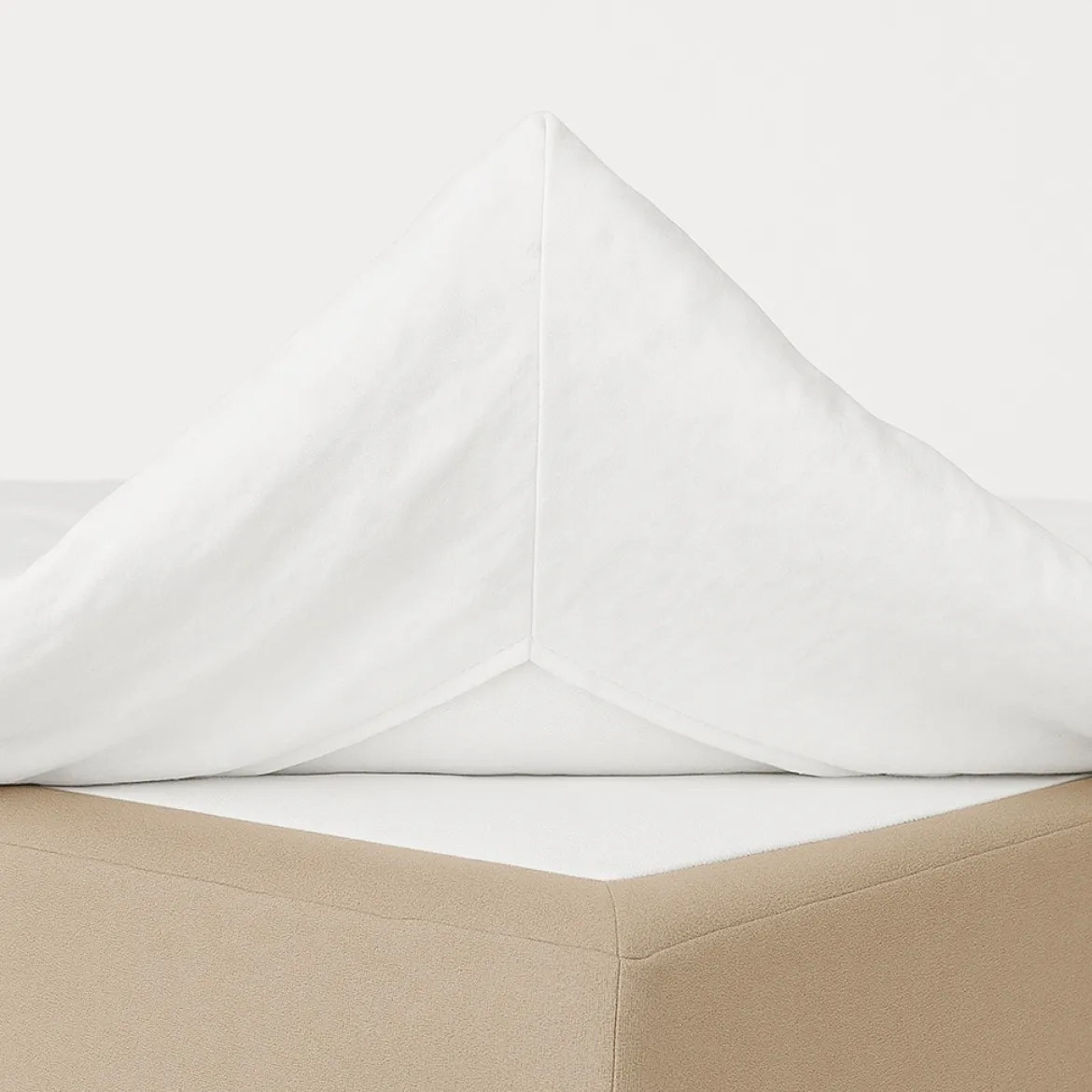 Splitlagen - U lagen 200x210 cm - bomuldssatin - hvid - ProSleep