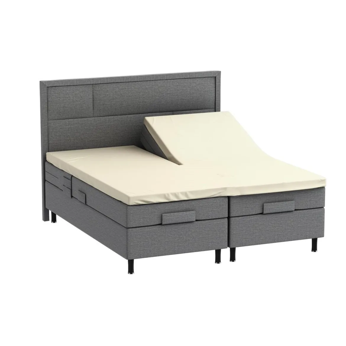 Splitlagen - U lagen 160x200 cm - bomuldssatin - Soft feel - ivory - ProSleep