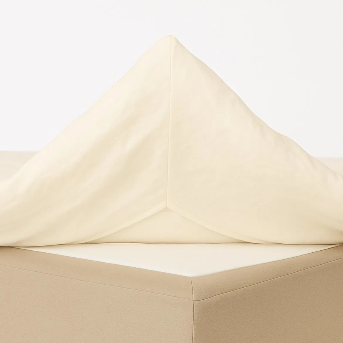Splitlagen - U lagen 160x200 cm - bomuldssatin - Soft feel - ivory - ProSleep