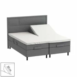 Splitlagen - U lagen 210x210 cm - 80 cm split - bomuldssatin - Soft feel - hvid - ProSleep